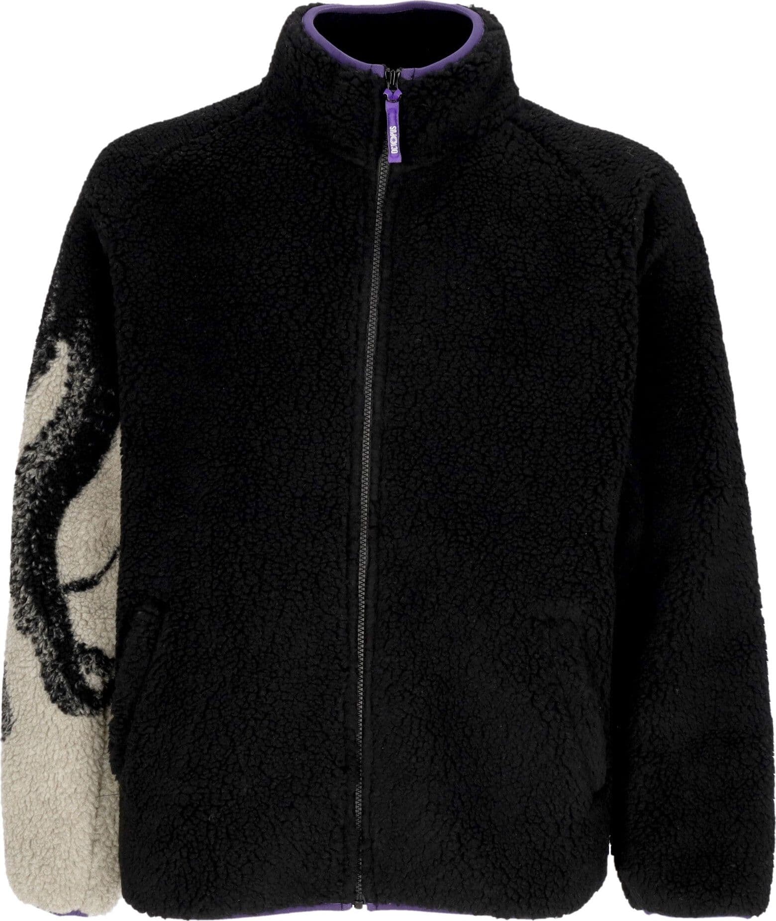 OCTOPUS Orsetto Uomo Side Sherpa Zip Neck Black da uomo in Felpe con cappuccio Drestige - Casamassima, commercioVirtuoso.it