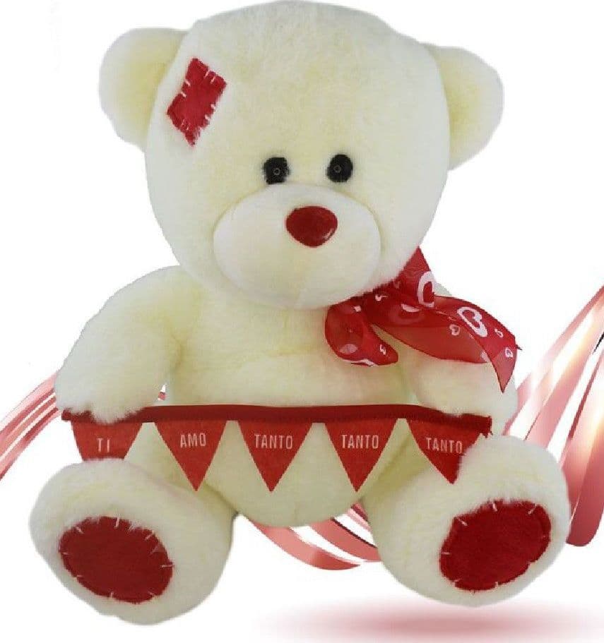 Orso Peluche Con Fiocco Festone Ti Amo Tanto Tanto Tanto 30cm San Valentino 93864 Giochi e giocattoli/Peluche/Animali di peluche Trade Shop italia - Napoli, Commerciovirtuoso.it