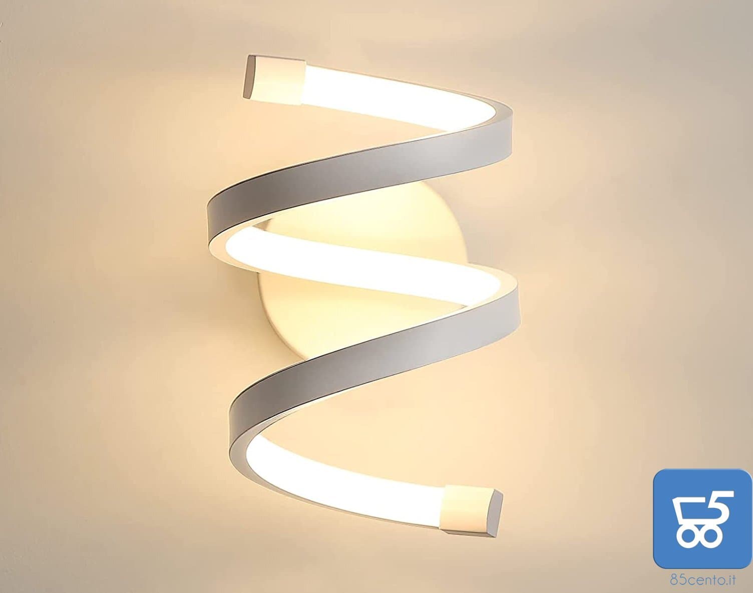 Osairous LED Lampada da Parete Interno Applique in Acrilico 18W 2000LM a Spirale Bianca 3500K per Camera da Letto Cucina Balcone Corridoio in Applique 85cento.it - Potenza, commercioVirtuoso.it