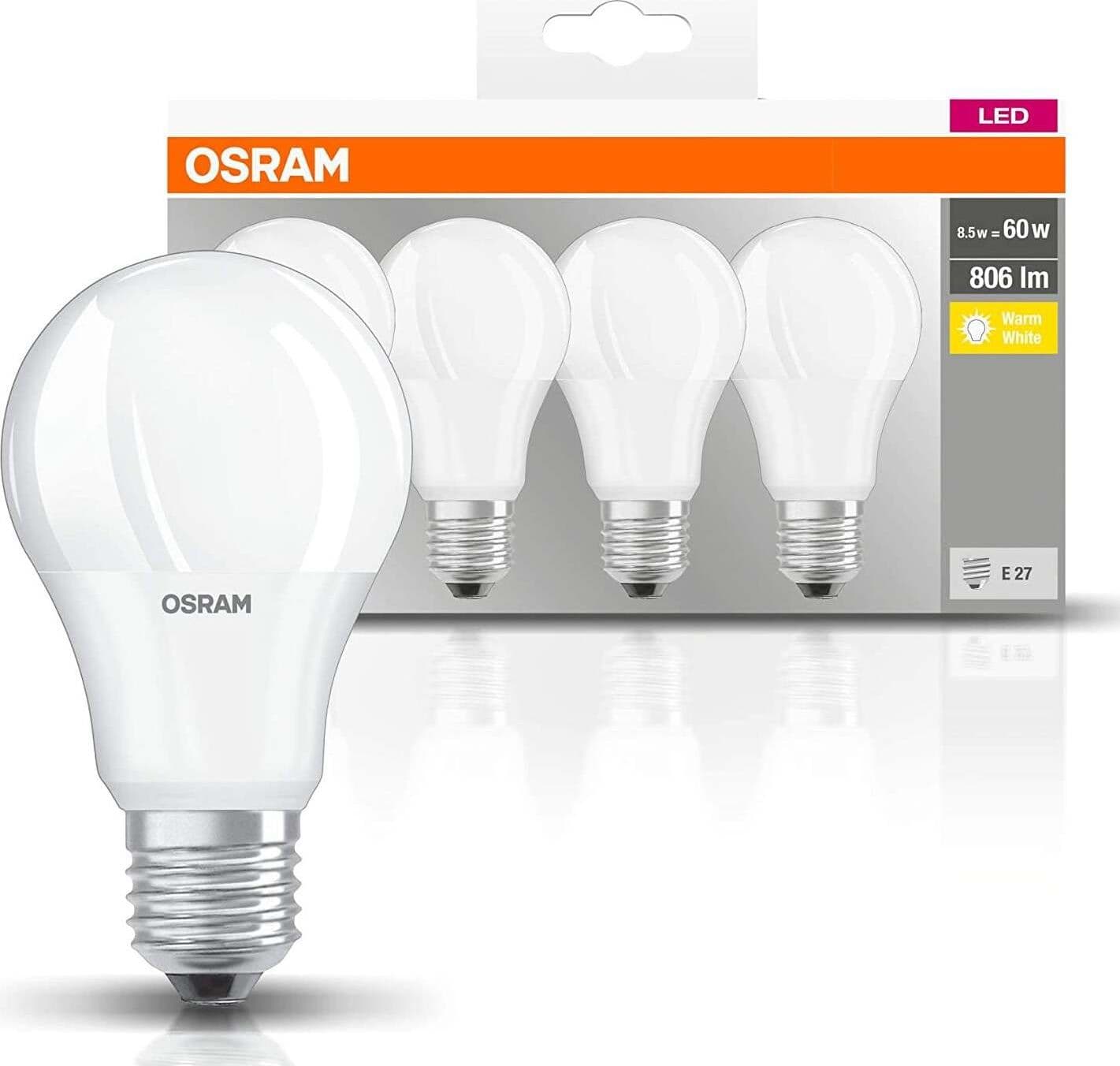 Osram set di 4 lampadine a LED Luce Bianca Calda E27 8.5 W Illuminazione/Lampadine/Lampadine a LED Scontolo.net - Potenza, Commerciovirtuoso.it