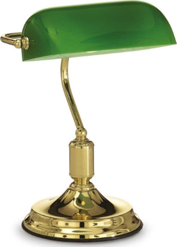 OUTLET-Abat-jour-Ideal-Lux-LAWYER-TL1-013657-E27-LED-metallo-vetro-lampada-tavolo