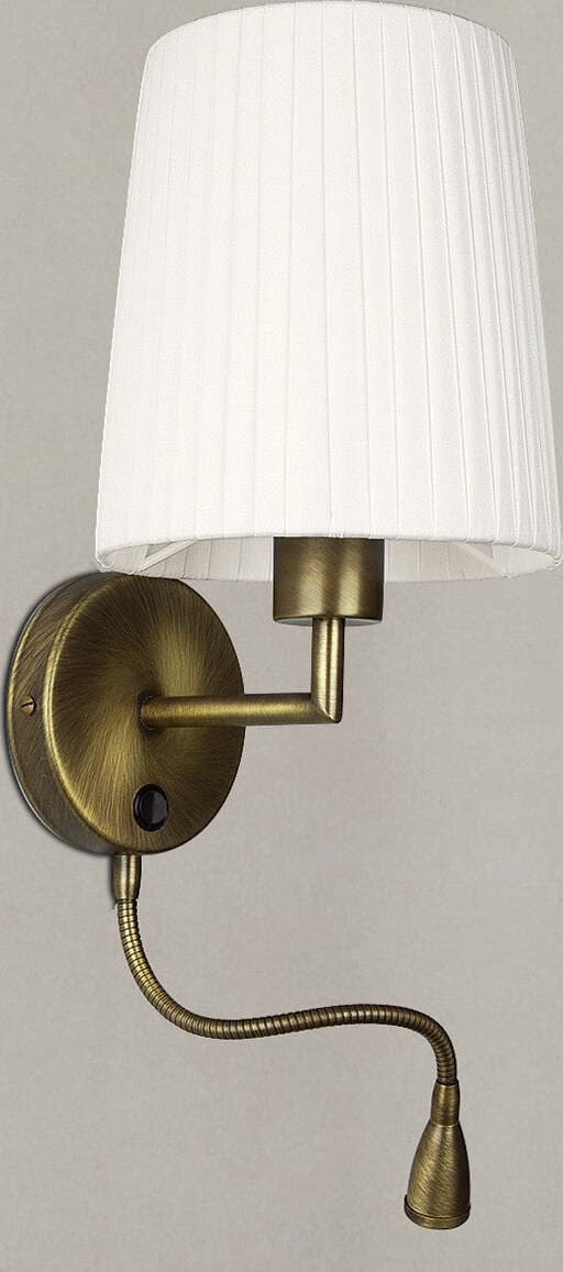 OUTLET-Applique-classico-LAM-6986-1AG-E27-LED-metallo-tessuto-lampada-parete