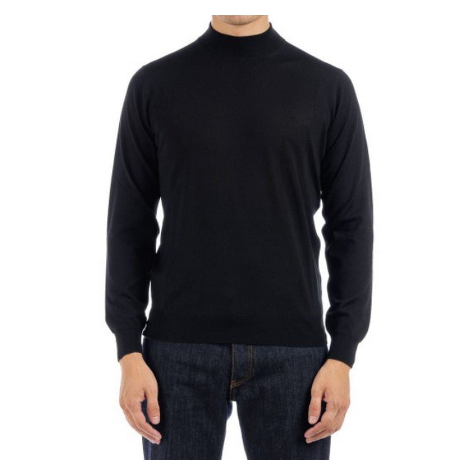 FILIPPO DE LAURENTIIS maglioni uomo filippo de laurentiis - lupetto ml royal merino - nero da uomo in T-shirt Drestige - Casamassima, commercioVirtuoso.it