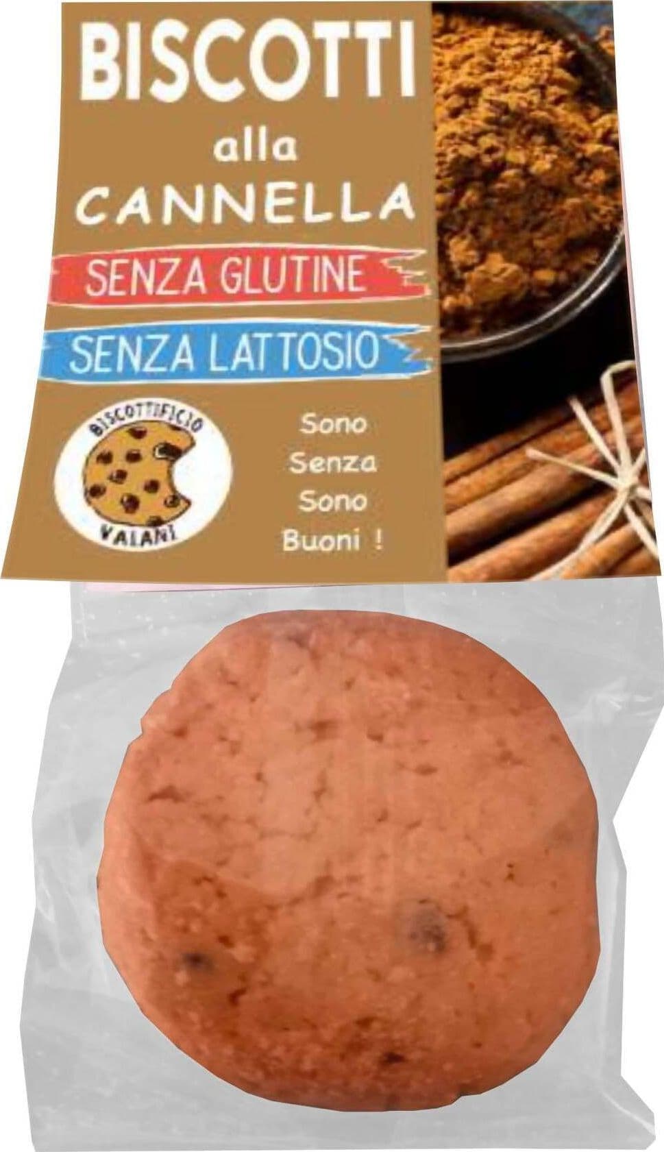 Pacchetto di 3 biscotti alla cannella senza glutine e senza lattosio di 35g ( biscottificio artigianale vaiani).
