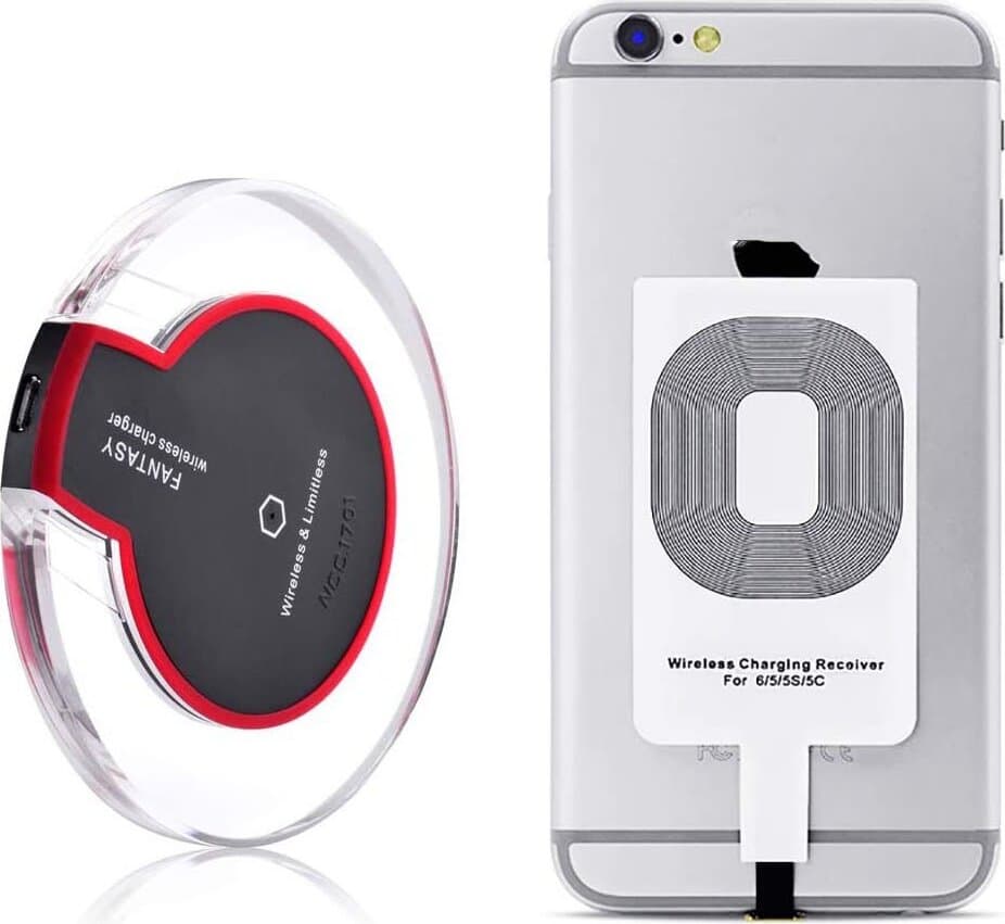 Pad di ricarica wireless + ricevitore compatibile con i Phone 8 7/7 Plus 6s / 6s Plus / 6/5 / 5s / 5c, Galaxy Galaxy S7 / S7 Edge, S8 / S8 Plus, S6 / S6 Edge Plus/S6 Edge in Caricabatterie a induzione 85cento.it - Potenza, commercioVirtuoso.it