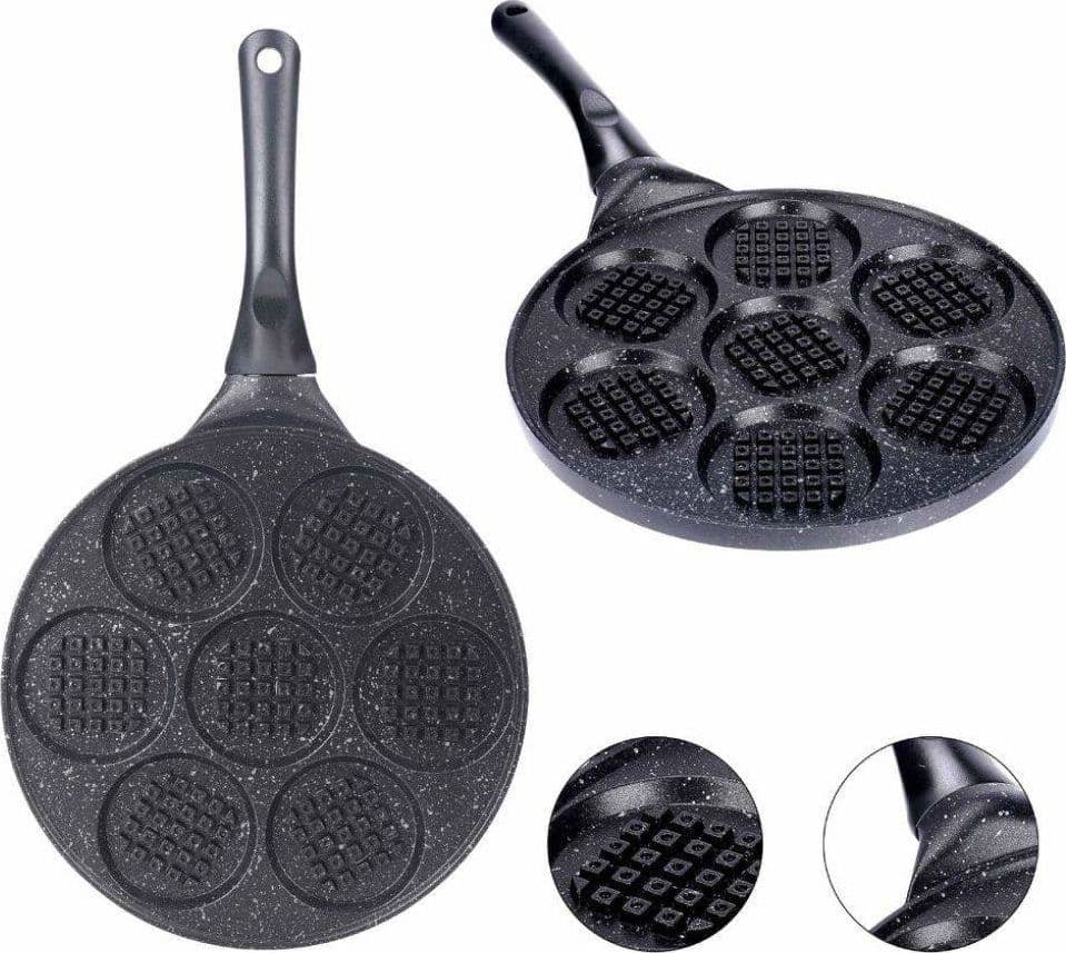 PADELLA ANTIADERENTE PER WAFFLE A 7 CIALDE ROTONDE ACCESSORI PER CUCINARE CASA in Macchine per Waffle Trade Shop italia - Napoli, commercioVirtuoso.it