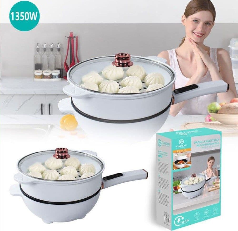 Padella Elettrica Multifunzione 1350w 5lt Doppia Superficie Antiaderente Tx-8441 Casa e cucina/Elettrodomestici per la cucina/Elettrodomestici speciali/Padelle e pentole elettriche Trade Shop italia - Napoli, Commerciovirtuoso.it