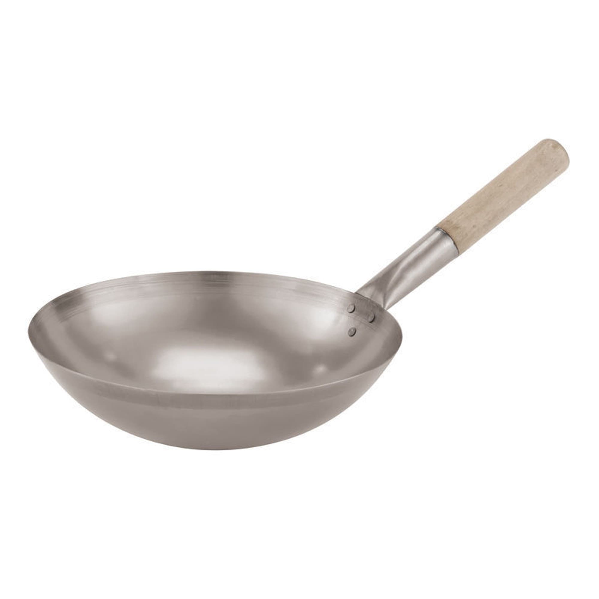 Padella-Wok-In-Ferro-Cucina-Orientale-Professionale-Cinese-Giapponese-30cm