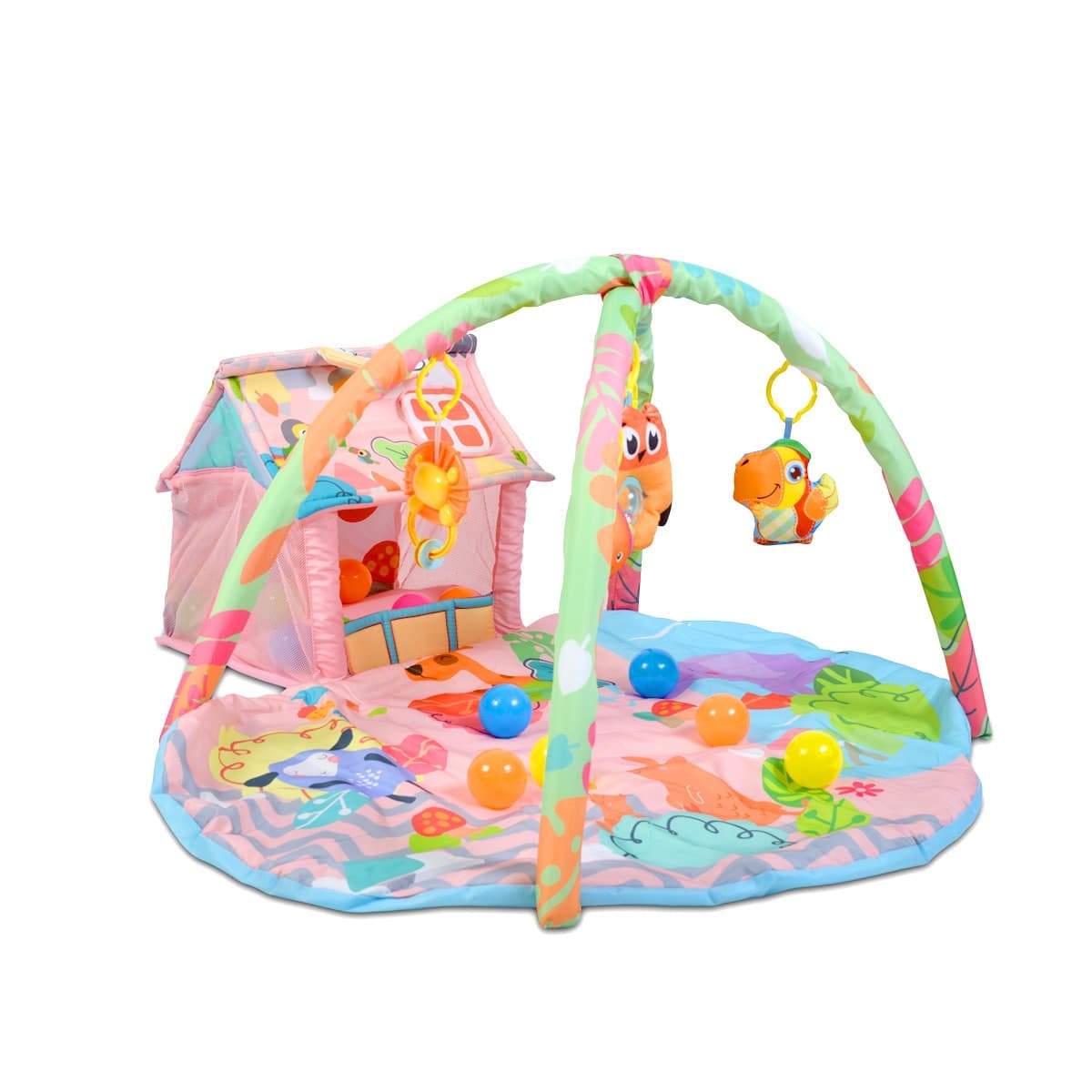 Palestra Tappettino Cangaroo Happy Farm Pink Prima infanzia/Attività e intrattenimento/Tappetini gioco e palestrine La Casa Del Bebè - Napoli, Commerciovirtuoso.it
