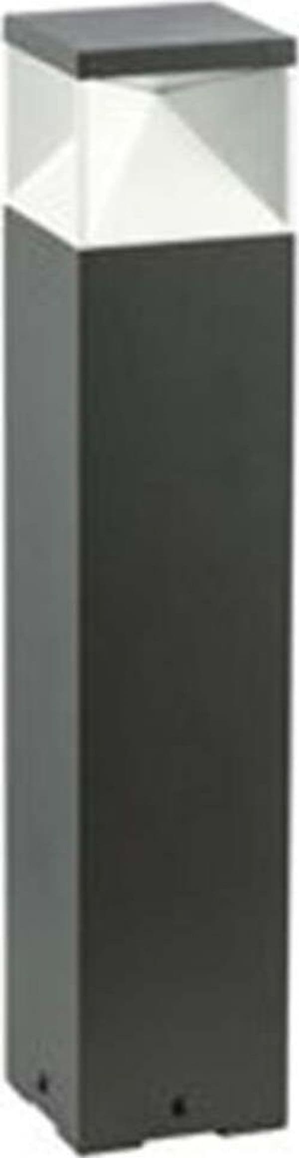 Paletto-Basso-Moderno-Diamond-Alluminio-Grafite-E-Termoplastica-12W-Led-4000K