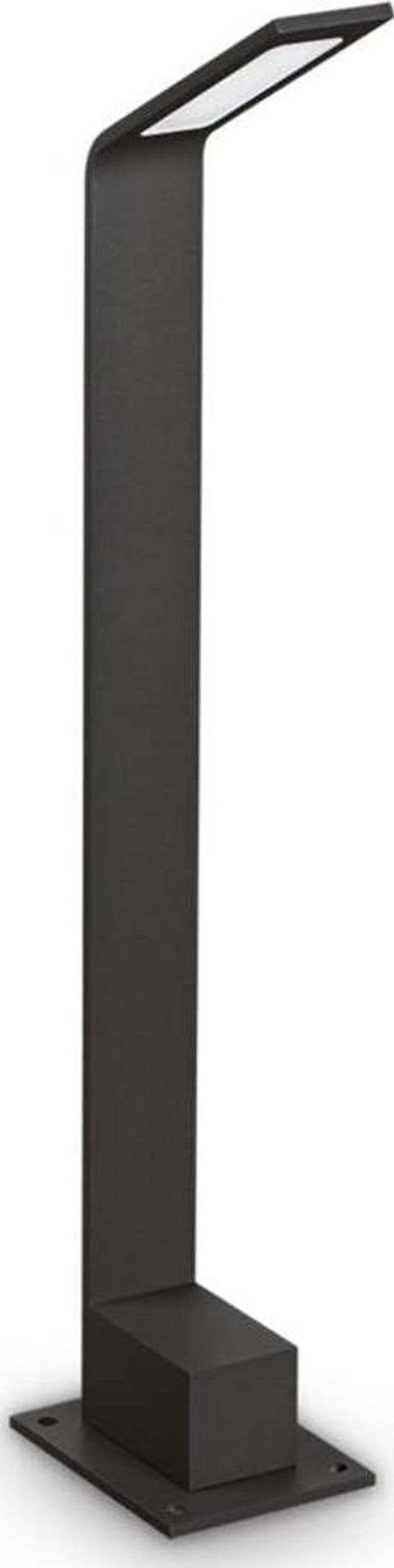 Paletto-Contemporaneo-Agos-Alluminio-Nero-Led-Integrato-6,5W-3000K-Ip54
