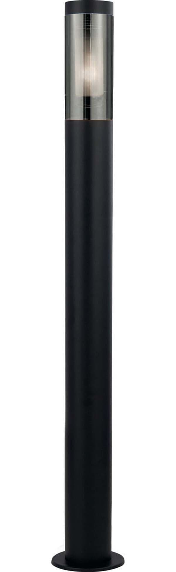 Paletto-Da-Esterno-Contemporaneo-Battone-Acciaio-Nero-Fumè-1-Luce-E27-90Cm