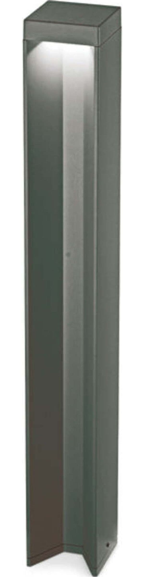 Paletto-Da-Esterno-Moderna-Kurt-Metallo-Antracite-Led-12W-4000K-Luce-Naturale