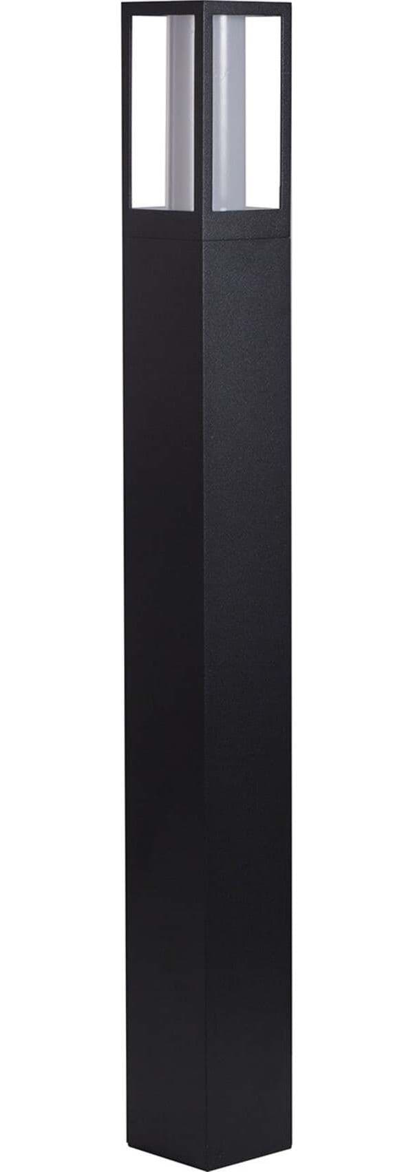 Paletto-Da-Esterno-Moderno-Viale-Alluminio-Nero-Policarbonato-1-Luce-Gu10-73Cm