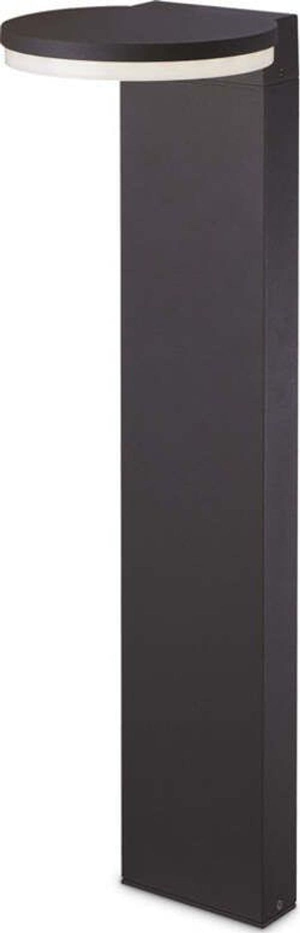 Paletto-Da-Esterno-Round-Path-Alluminio-Antracite-Led-10W-3000K-Luce-Calda