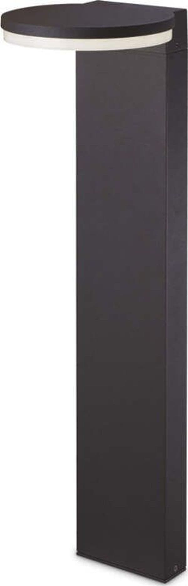 Paletto-Da-Esterno-Round-Path-Alluminio-Antracite-Led-10W-4000K-Luce-Naturale