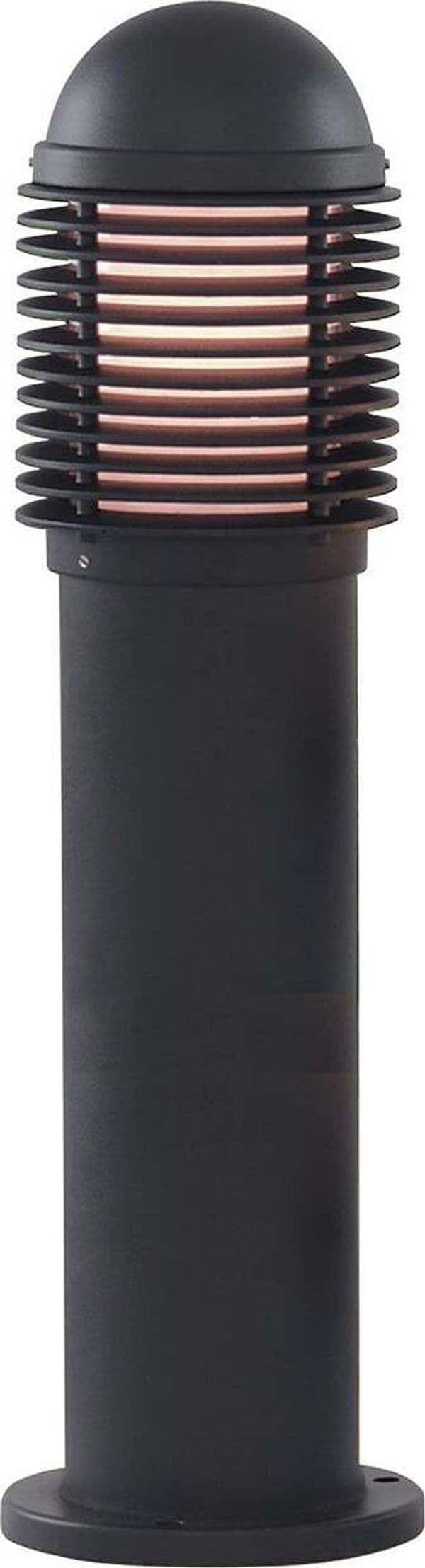 Paletto-Esterno-Contemporaneo-Bollards-Alluminio-Nero-Policarbonato-E27-H45Cm