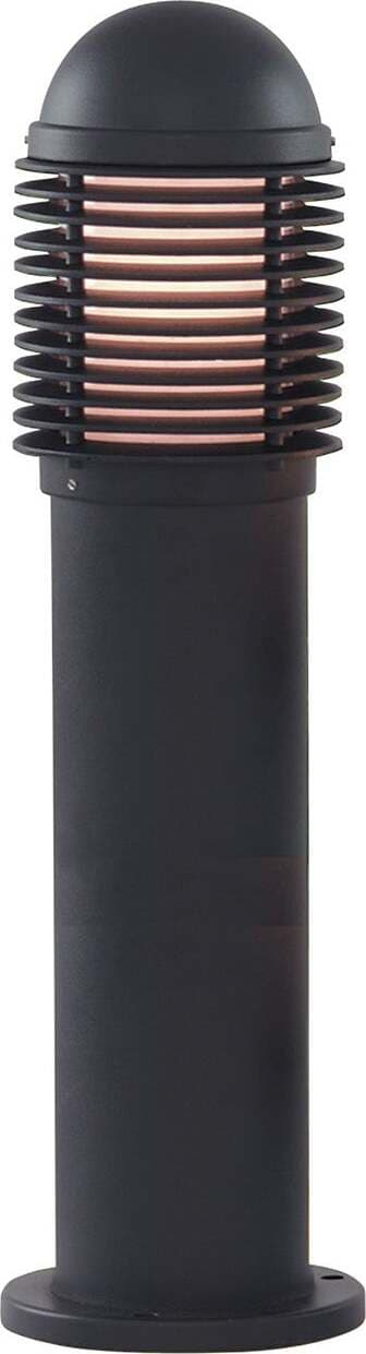 Paletto-Esterno-Contemporaneo-Bollards-Alluminio-Nero-Policarbonato-E27-H45Cm