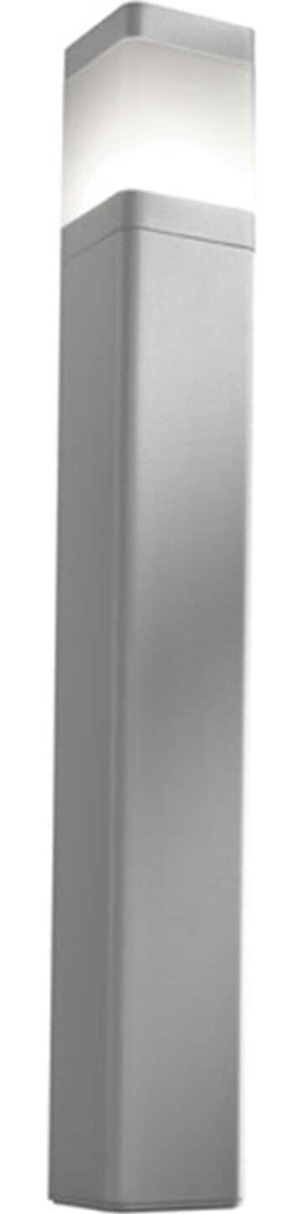 Paletto-Moderno-Esterno-Frost-Alluminio-Grigio-Perla-1-Luce-E27