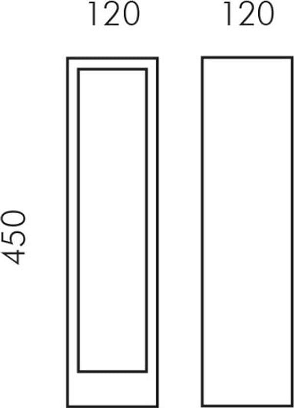 Paletto Simes Microkube 120 Long - Larghezza120 cm in Luci per sentieri Brilla Luce - Sarzana, commercioVirtuoso.it