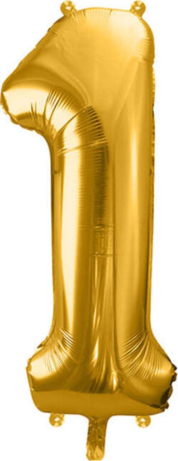 Palloncino PartyDeco Numero - 1 - Oro - 86 cm Casa e cucina/Hobby creativi/Materiali per hobby creativi/Forniture per feste/Articoli per feste e compleanni per bambini/Decorazioni/Palloncini La Casa Del Bebè - Napoli, Commerciovirtuoso.it