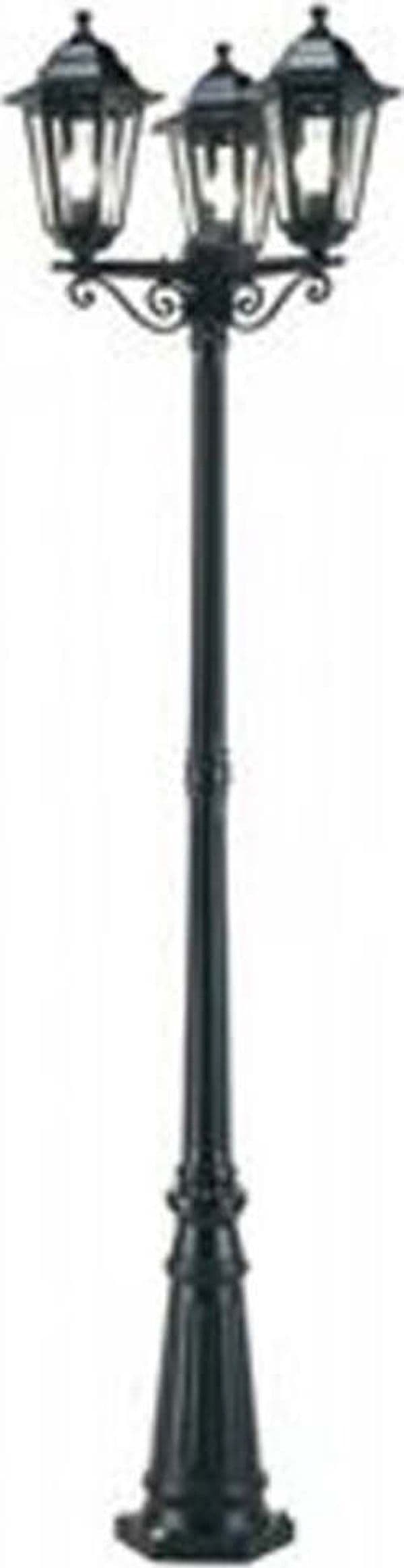 Palo-Alto-Da-Esterno-H216Cm-Esagonale-Alluminio-E-Vetro-Nero-1-Luce-E27