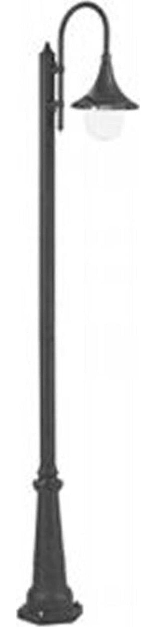 Palo-Da-Esterno-H230Cm-Lampara-Alluminio-E-Termoplastica-Nero-1-Luce-E27