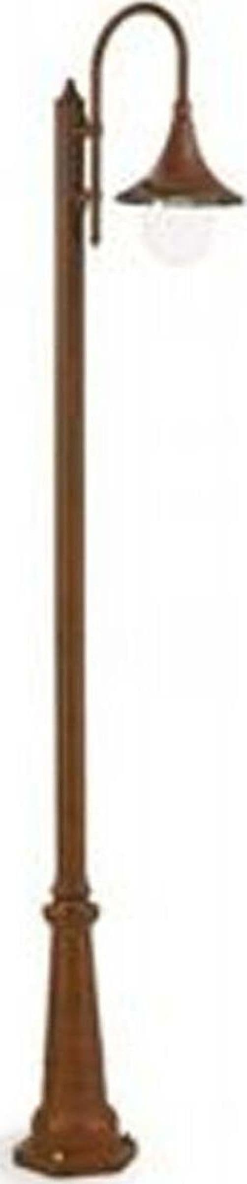 Palo-Da-Esterno-H230Cm-Lampara-Alluminio-E-Termoplastica-Ruggine-1-Luce-E27