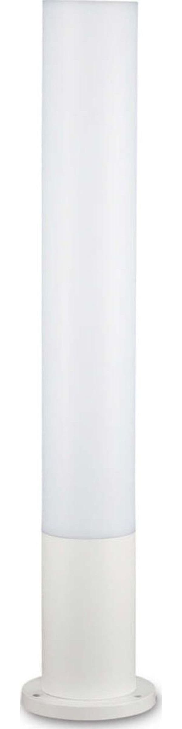 Palo-Da-Esterno-Tondo-Moderno-Edo-Alluminio-Materie-Plastiche-Bianco-Gx53