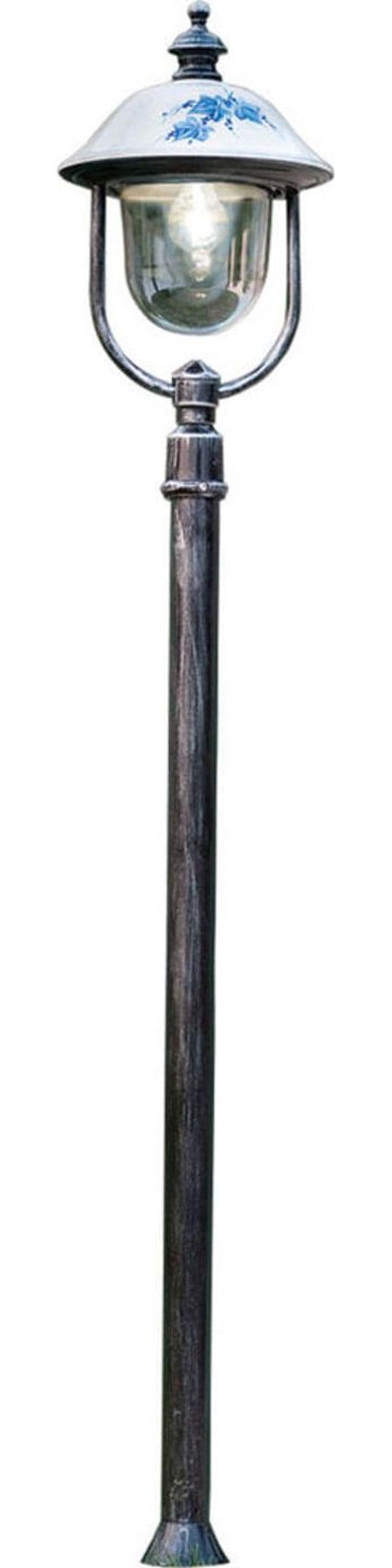 Palo-Esterno-Classico-Bari-Metallo-E-Ceramica-Nero-Sfumato-Argento-1-Luce-E27