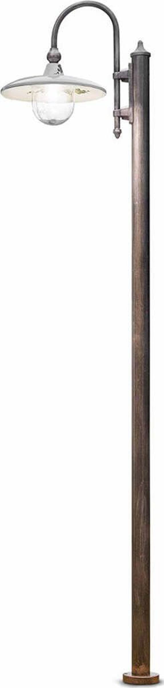 Palo-Esterno-Classico-Campobasso-Metallo-E-Ceramica-Nero-Sfumato-Rame-1-Luce-E27
