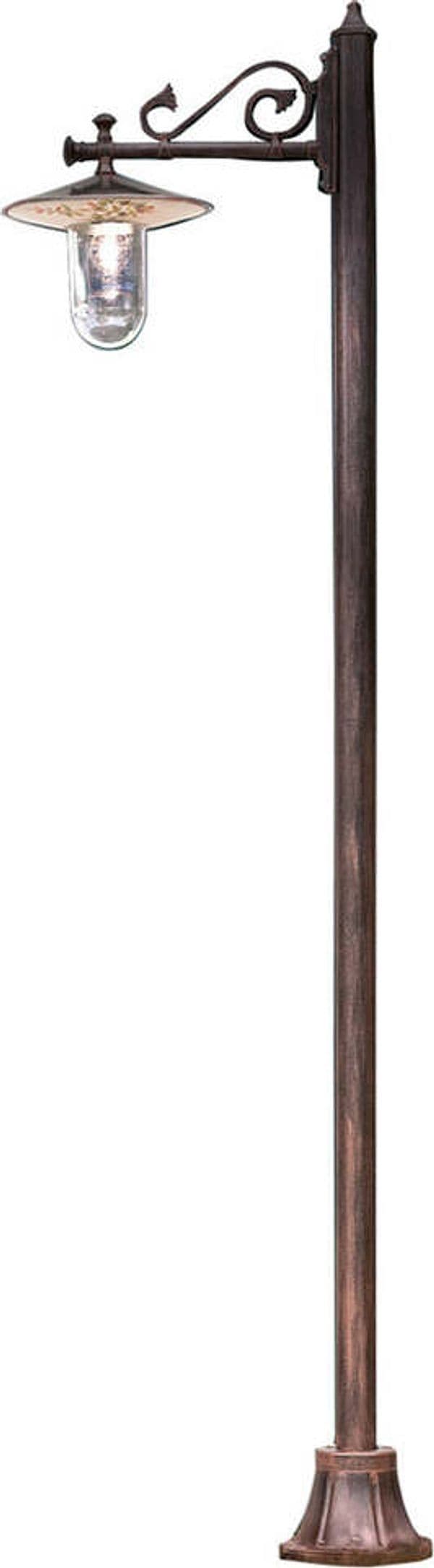 Palo-Esterno-Classico-Genova-Metallo-E-Ceramica-Nero-Sfumato-Rame-1-Luce-E27