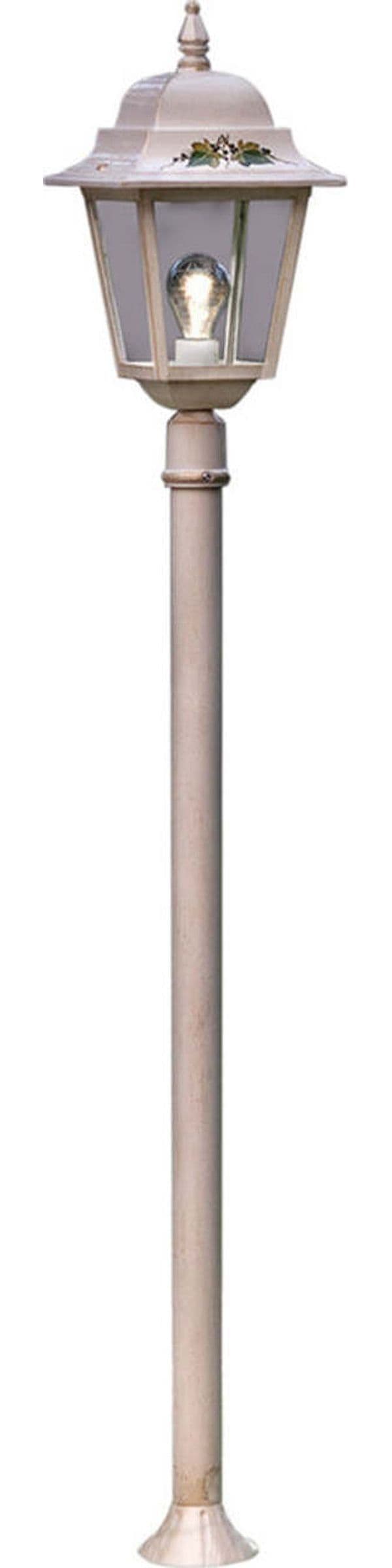 Palo-Esterno-Classico-Gorizia-Metallo-E-Ceramica-Bianco-Sfumato-Oro-1-Luce-E27