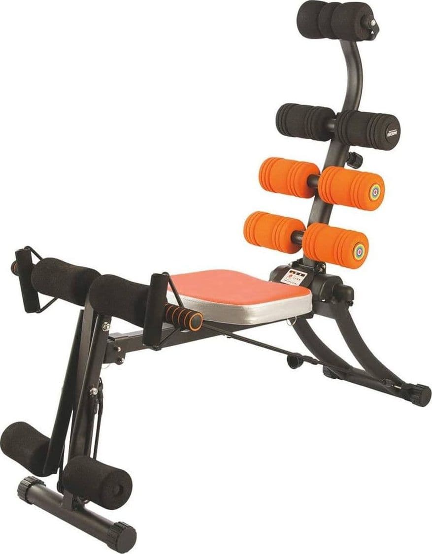 Panca-Per-Addominali-Sollevamento-Pesi-Regolabile-Sit-Up-6x-Brench-Multifunzione