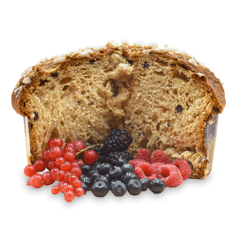 Pandoro Con Frutti Di Bosco Pancòdoro Ai Frutti Di Bosco Con Mirtilli, Lamponi, Fragole In Sciroppo