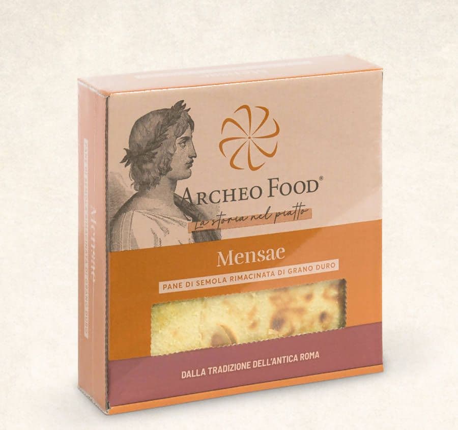 Pane di Semolato di Grano Duro Tostato "Mensae" Prodotto Italiano 200gr. in Grissini taralli e fette biscottate Archeo Food - La storia nel piatto, commercioVirtuoso.it
