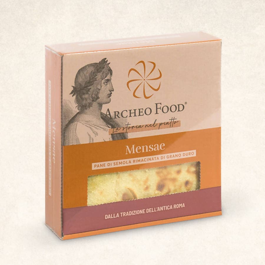 Pane di Semolato di Grano Duro Tostato "Mensae" Prodotto Italiano 200gr. in Grissini taralli e fette biscottate Archeo Food - La storia nel piatto, commercioVirtuoso.it