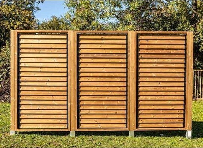 Pannello Frangivista Con Telaio A Lamelle Mobili E Orientabili 100x200cm Foresta