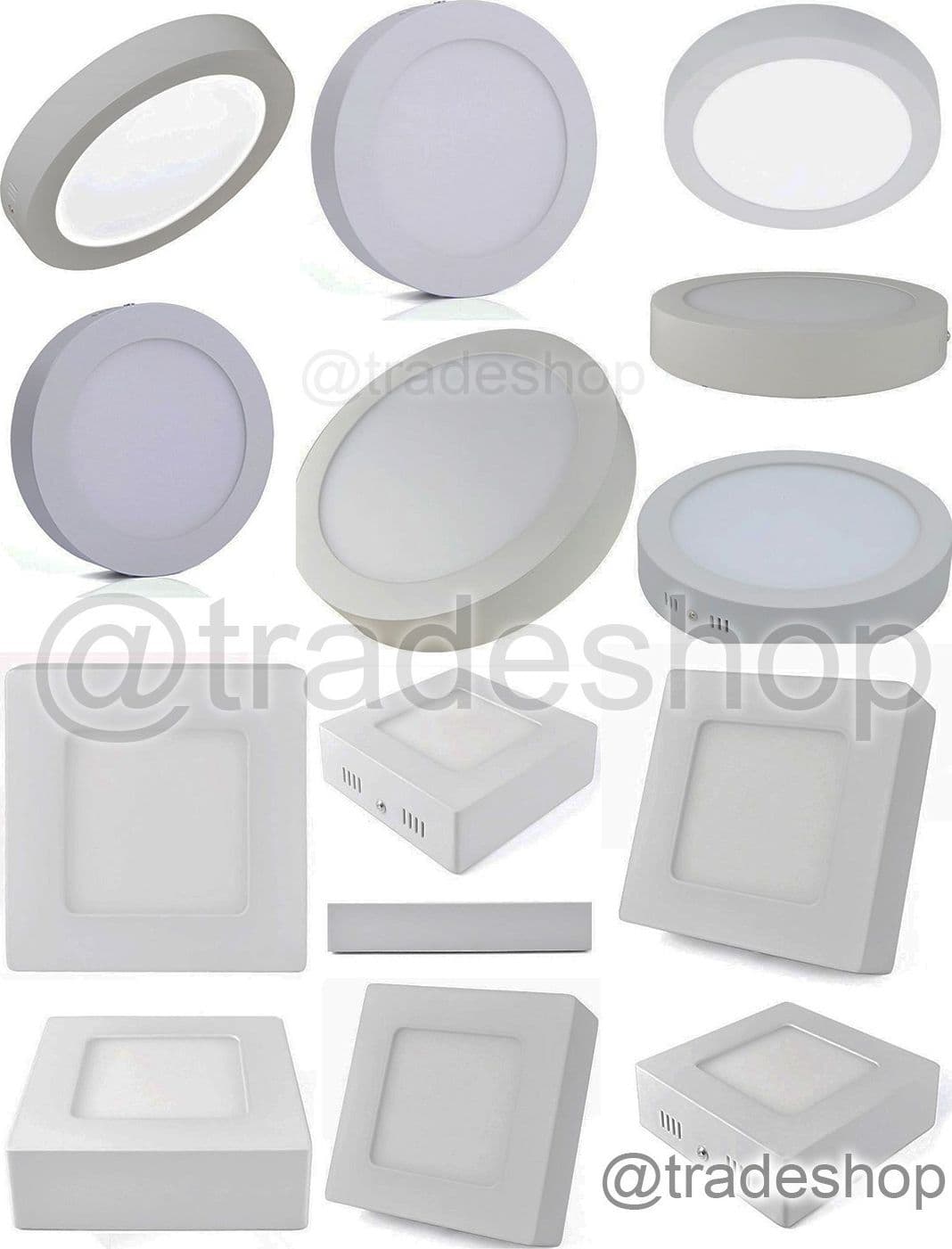 PANNELLO PLAFONIERA FARETTO FARO TONDO A LED 6-12-18-24 WATT FREDDO CALDO Trade Shop italia - Napoli, Commerciovirtuoso.it