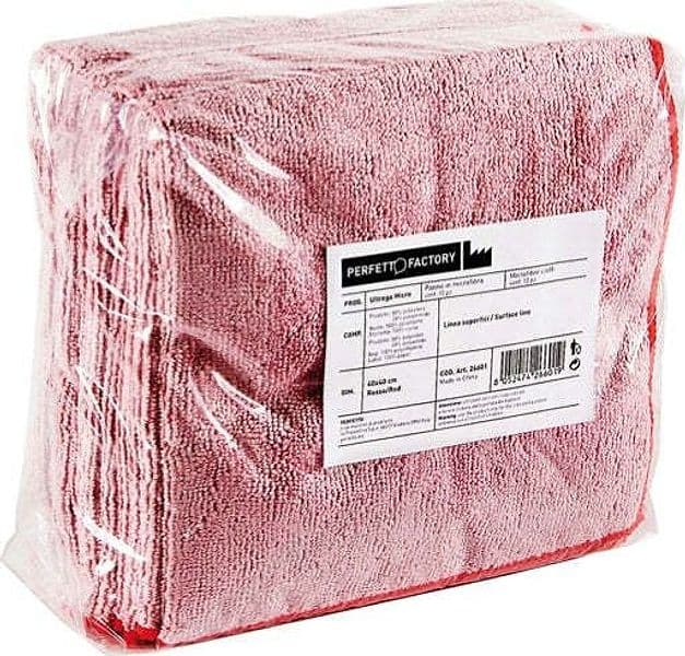 Panni microfibra Ultrega - 40 x 40 cm - rosso - Perfetto - pack 10 pezzi Casa e cucina/Detergenti e prodotti per la pulizia/Strumenti di pulizia/Panni per pulizia Eurocartuccia - Pavullo, Commerciovirtuoso.it