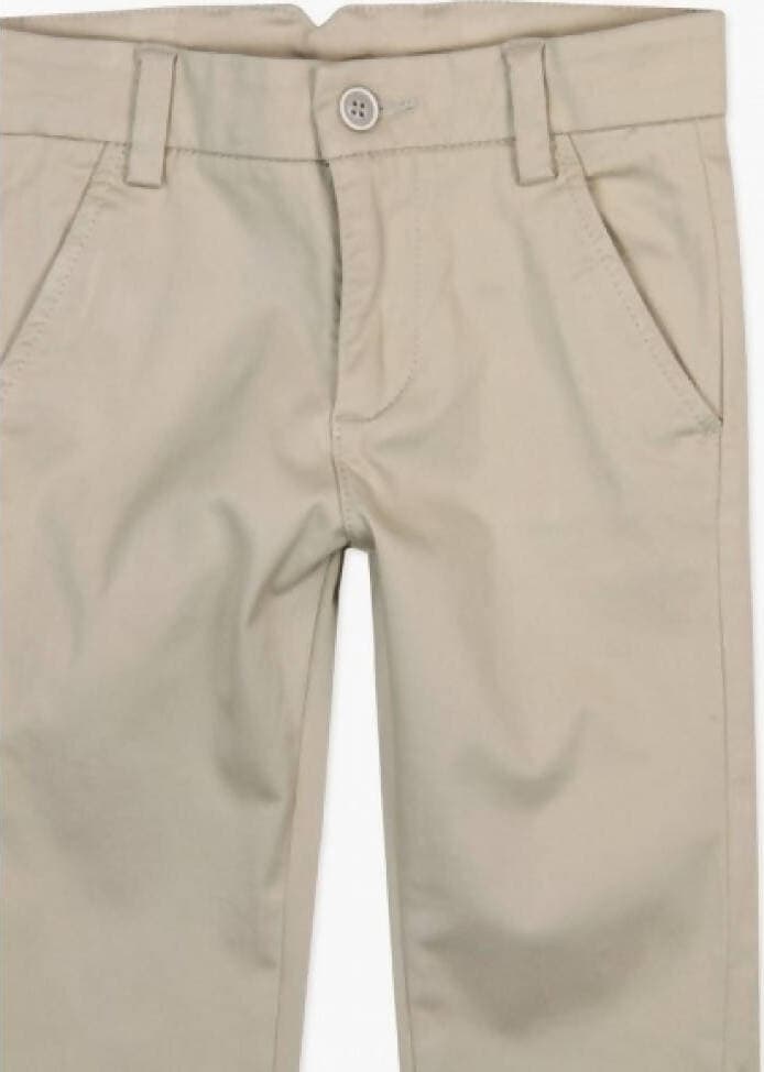 Pantalone Lungo Estivo Bambino Beige Pantaloni Bimbo Eleganti Estivi 4 Tasche con Passanti per Cintura Pantalone Classico Boboli