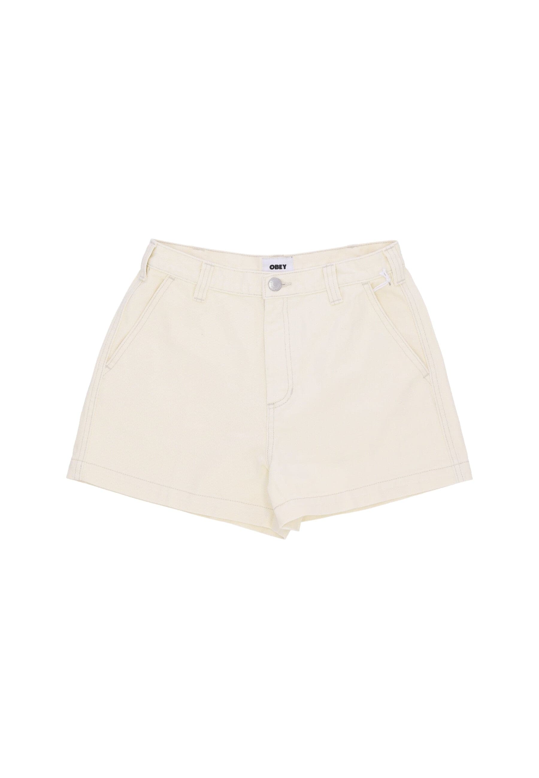 OBEY Pantalone Corto Donna W Dania Short Unbleached da donna in Pantaloncini Drestige - Casamassima, commercioVirtuoso.it