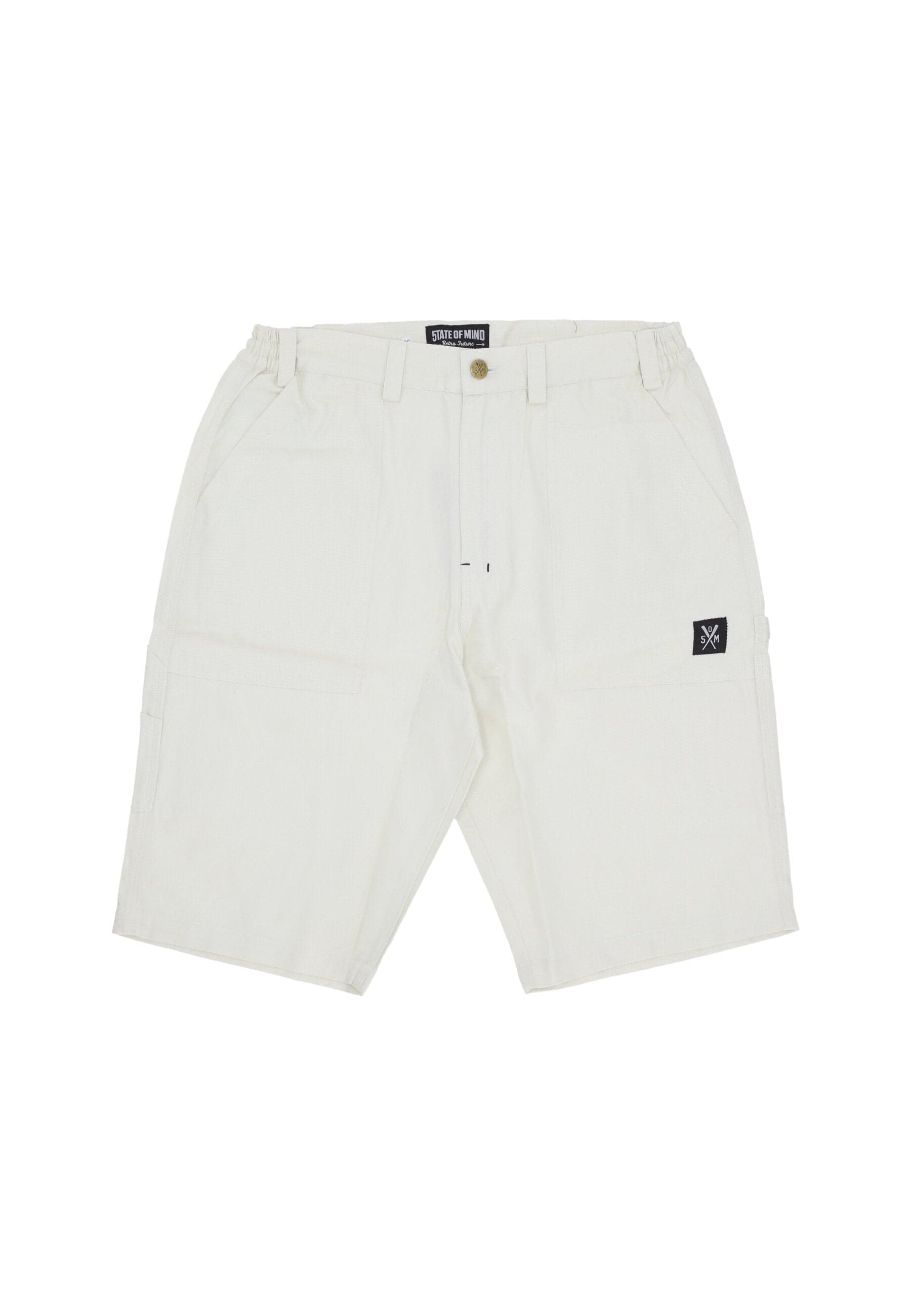 5TATE OF MIND Pantalone Corto Uomo Worker Shorts Off White da uomo in Pantaloncini Drestige - Casamassima, commercioVirtuoso.it