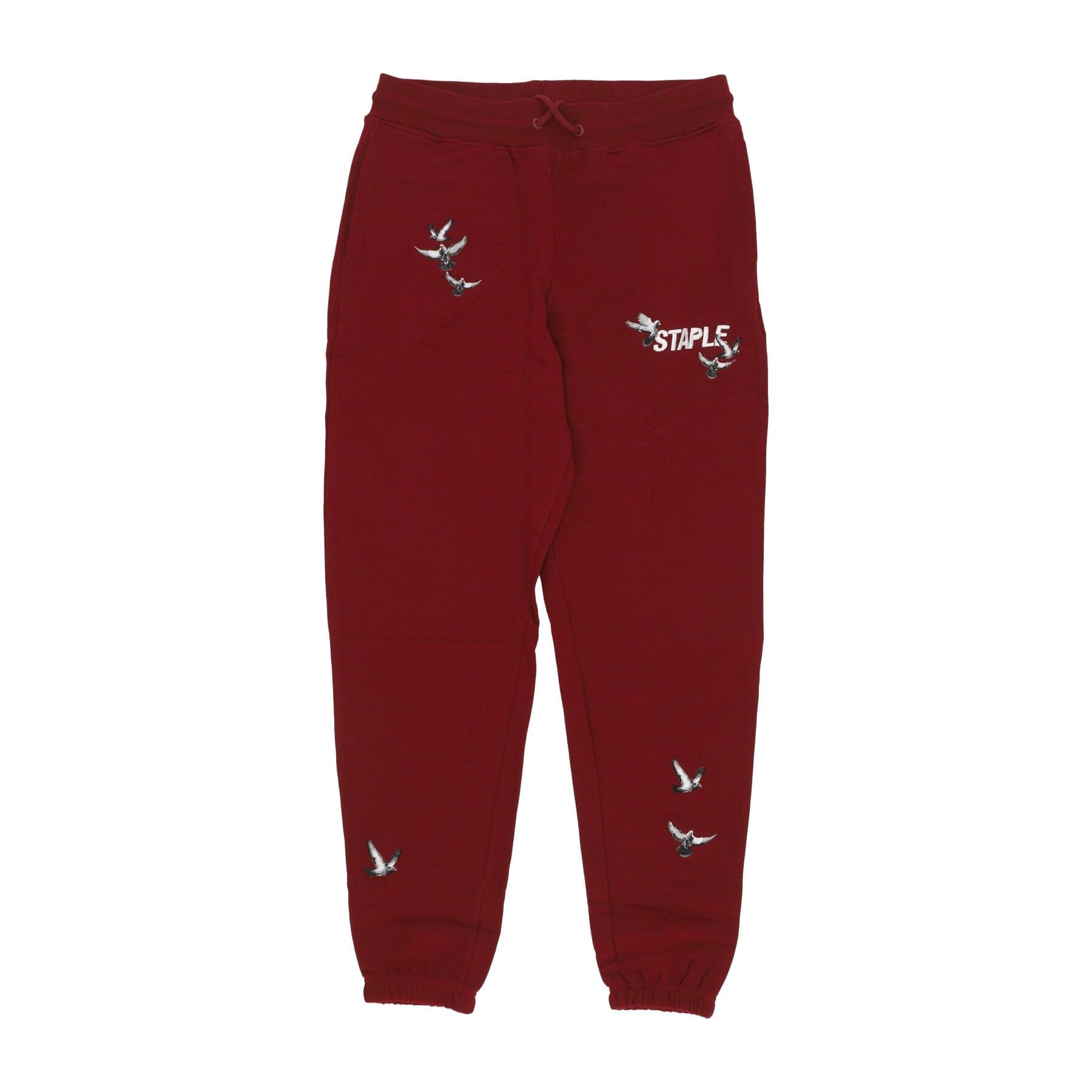STAPLE Pantalone Tuta Leggero Uomo Flock Logo Sweatpant Burgundy da uomo in Pantaloni sportivi Drestige - Casamassima, commercioVirtuoso.it