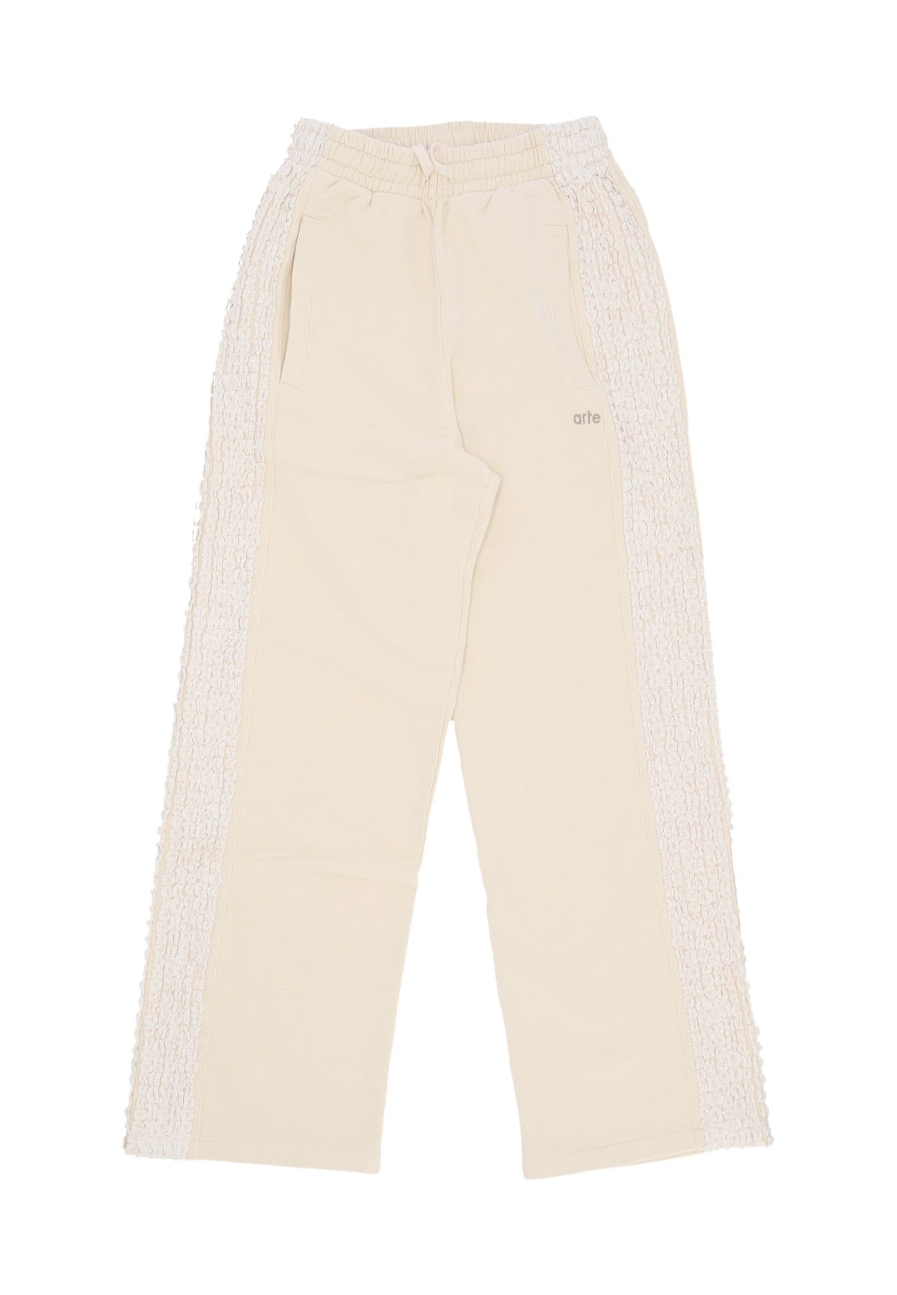 ARTE Pantalone Tuta Leggero Uomo Flower Tape Pants Cream da uomo in Pantaloni Drestige - Casamassima, commercioVirtuoso.it
