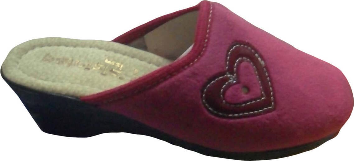 Pantofola Donna in Velluto Suola in Pelle Comoda invernale art. 3403 PATRIZIA blu/bordeaux con cuoricino in pelle Pantofola donna L'Orchidea - Siderno, Commerciovirtuoso.it