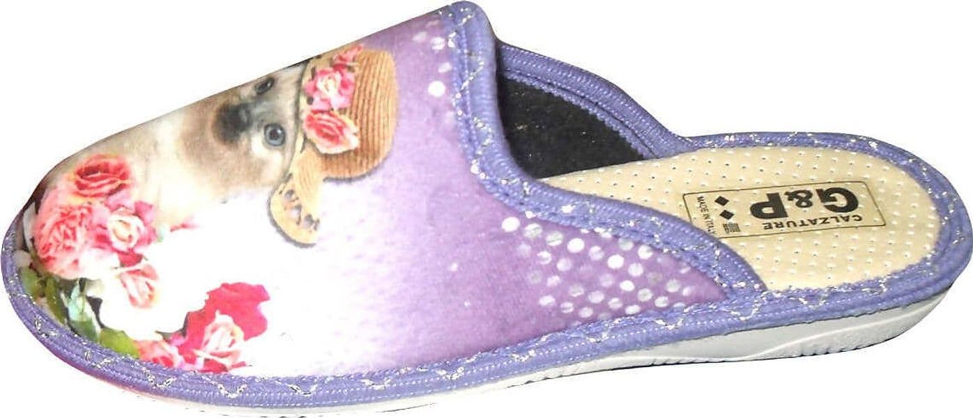 Pantofola Donna invernale G&P con disegno Gatto art. 433 pantofola donna L'Orchidea - Siderno, Commerciovirtuoso.it