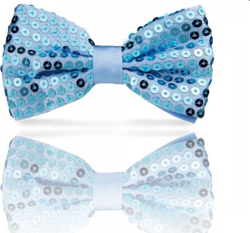 Papillon Paillettes Celeste Teatro Paillette Raso Cravattino Farfallino Cravatta Moda/Bambini e ragazzi/Accessori/Cravatte e papillon/Papillon Trade Shop italia - Napoli, Commerciovirtuoso.it