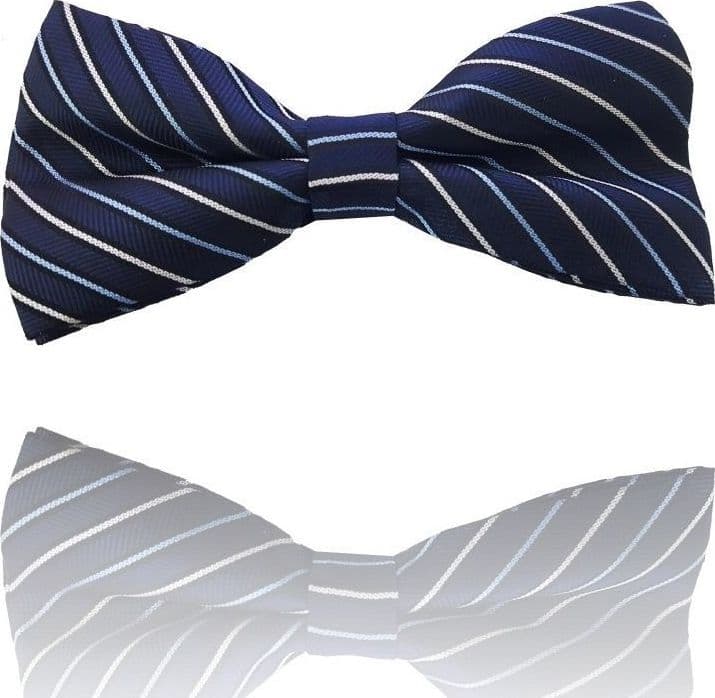 Papillon Strisce Blu Beige Cravattino Farfallino Cravatta Frack Papion Moda/Bambini e ragazzi/Accessori/Cravatte e papillon/Papillon Trade Shop italia - Napoli, Commerciovirtuoso.it