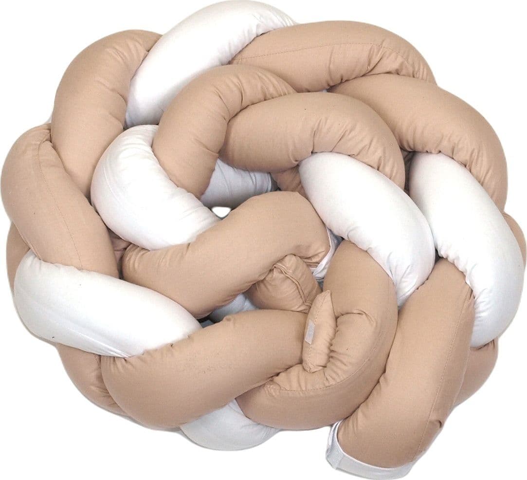 Paracolpi a Treccia Amy Lettino/ Culla Bianco/Tortora Casa e cucina/Tessili per la casa/Biancheria per culle e lettini/Biancheria bimbi/Paraurti per letto La Casa Del Bebè - Napoli, Commerciovirtuoso.it